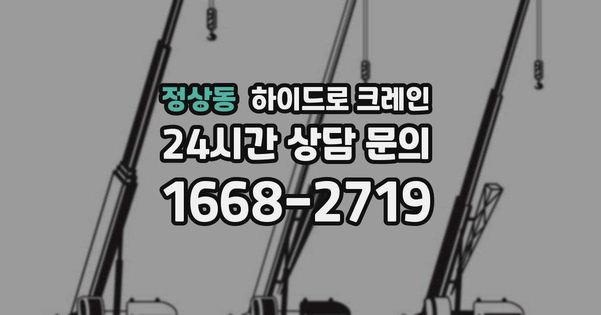 정상동 하이드로 크레인