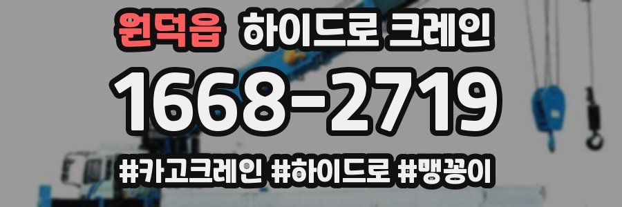 원덕읍 하이드로 크레인