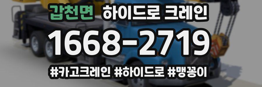 갑천면 하이드로 크레인