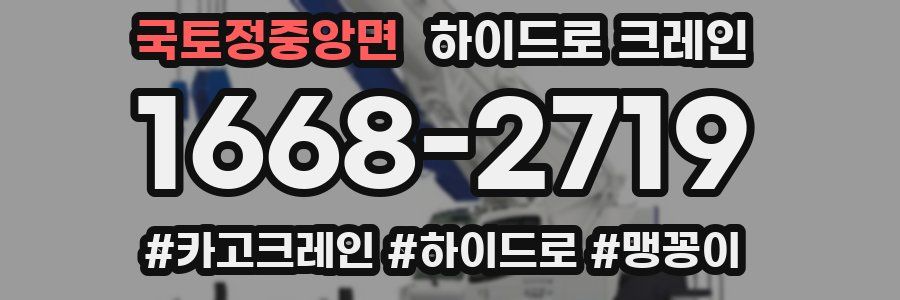 국토정중앙면 하이드로 크레인