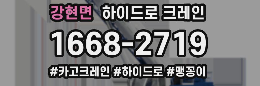 강현면 하이드로 크레인