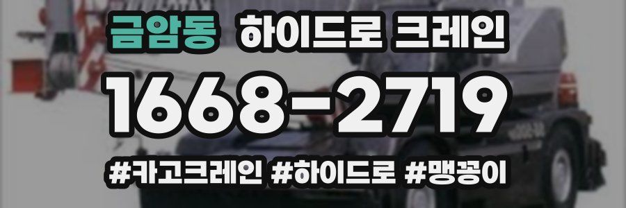 금암동 하이드로 크레인