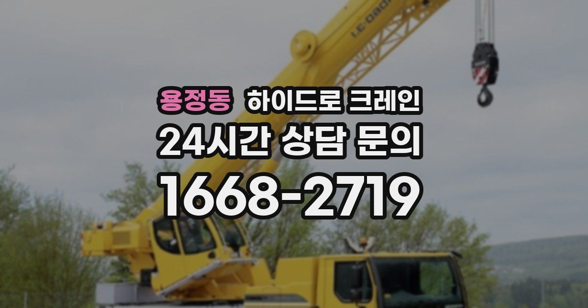 용정동 하이드로 크레인