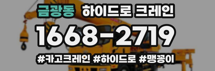 금광동 하이드로 크레인