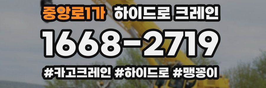 중앙로1가 하이드로 크레인