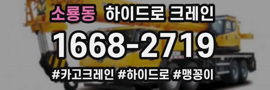 소룡동 하이드로 크레인