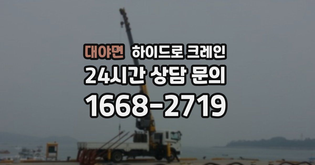 대야면 하이드로 크레인