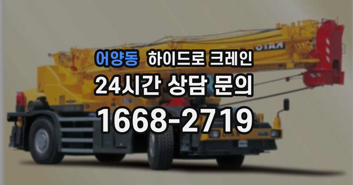 어양동 하이드로 크레인
