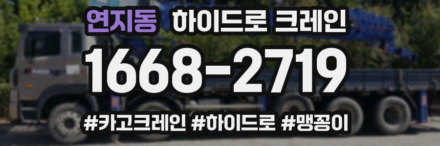 연지동 하이드로 크레인