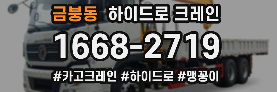 금붕동 하이드로 크레인