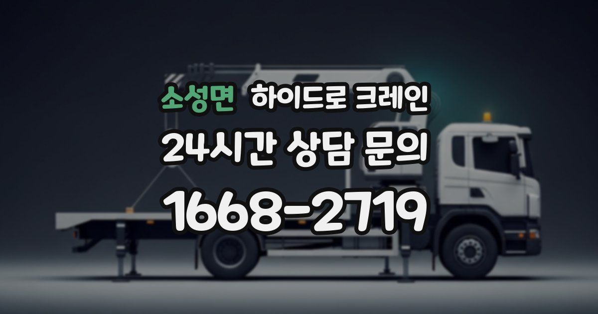 소성면 하이드로 크레인