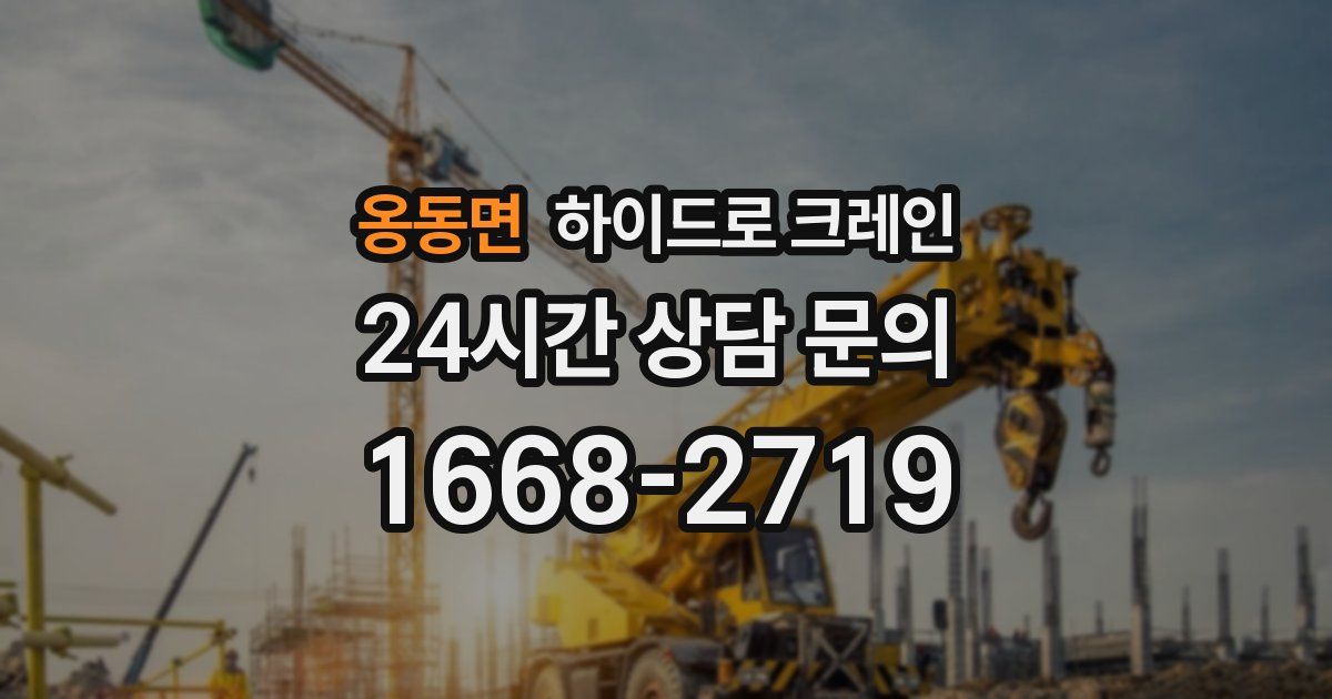 옹동면 하이드로 크레인