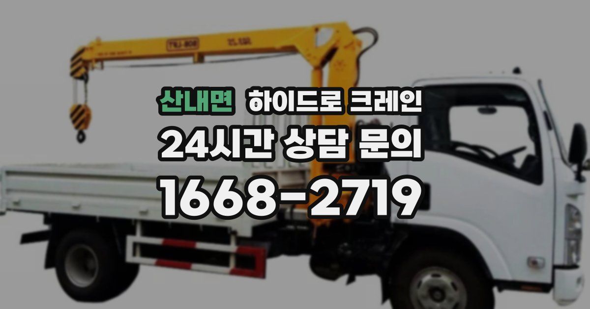 산내면 하이드로 크레인