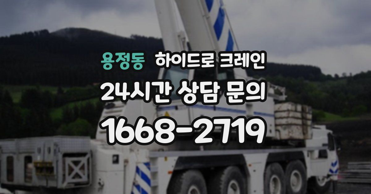 용정동 하이드로 크레인