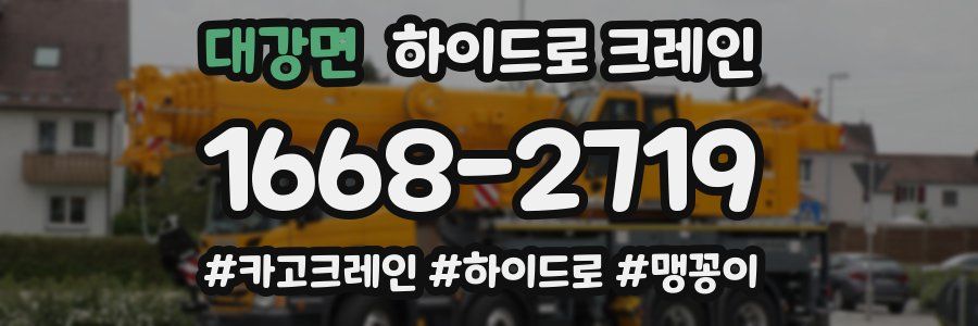 대강면 하이드로 크레인