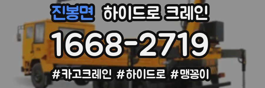 진봉면 하이드로 크레인