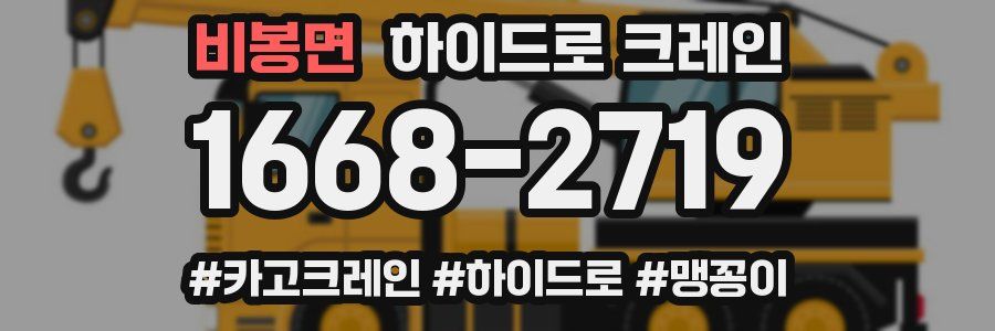 비봉면 하이드로 크레인