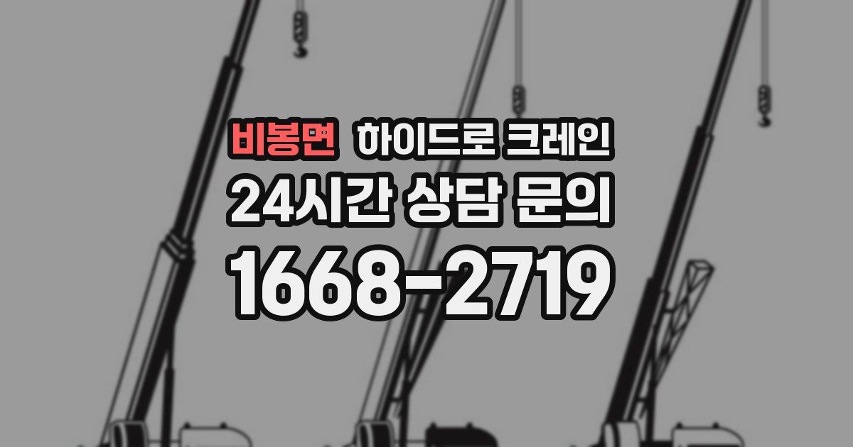 비봉면 하이드로 크레인