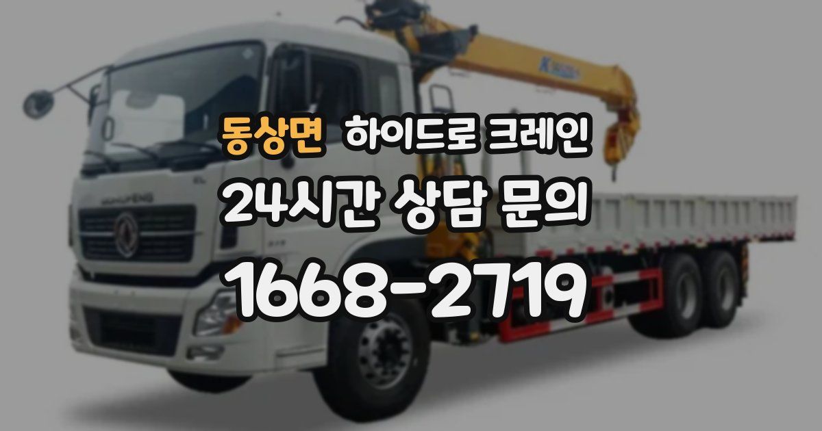 동상면 하이드로 크레인