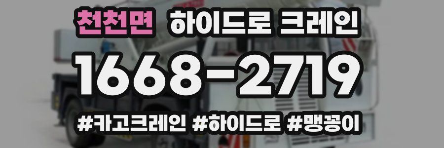 천천면 하이드로 크레인