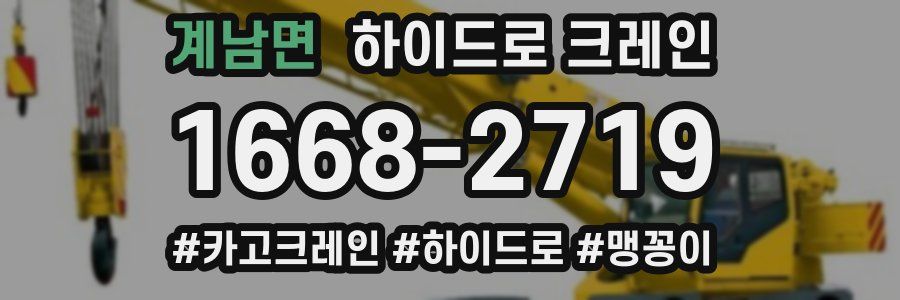 계남면 하이드로 크레인