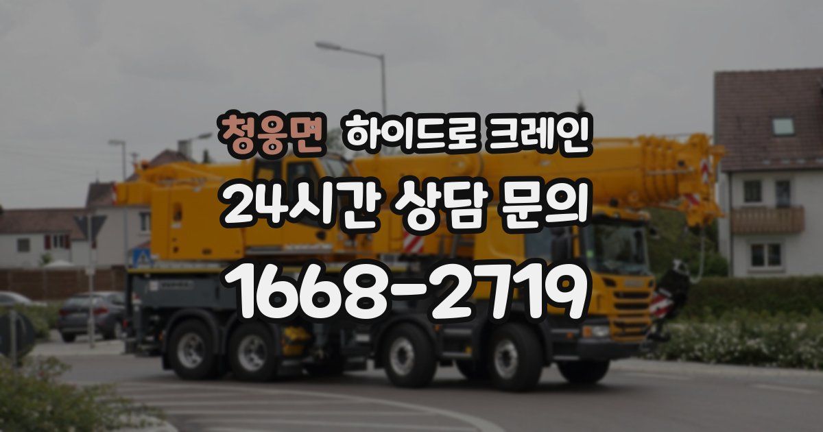 청웅면 하이드로 크레인