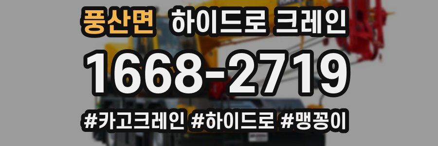 풍산면 하이드로 크레인