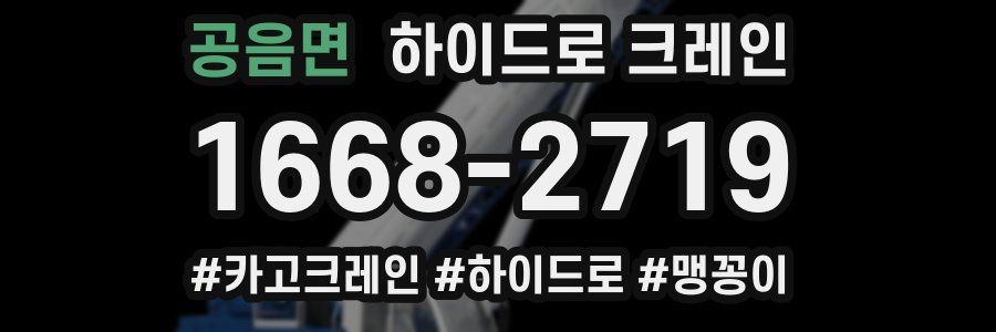 공음면 하이드로 크레인