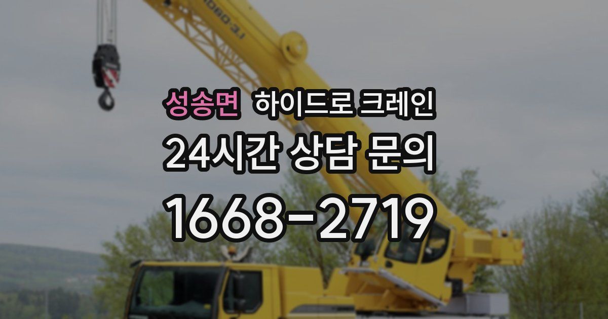 성송면 하이드로 크레인