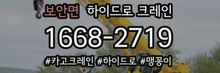 보안면 하이드로 크레인