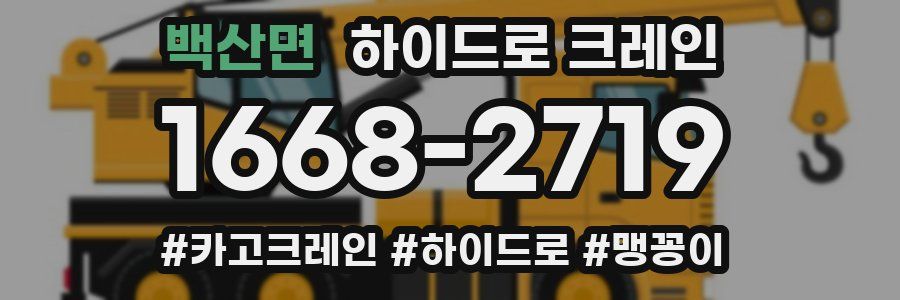 백산면 하이드로 크레인