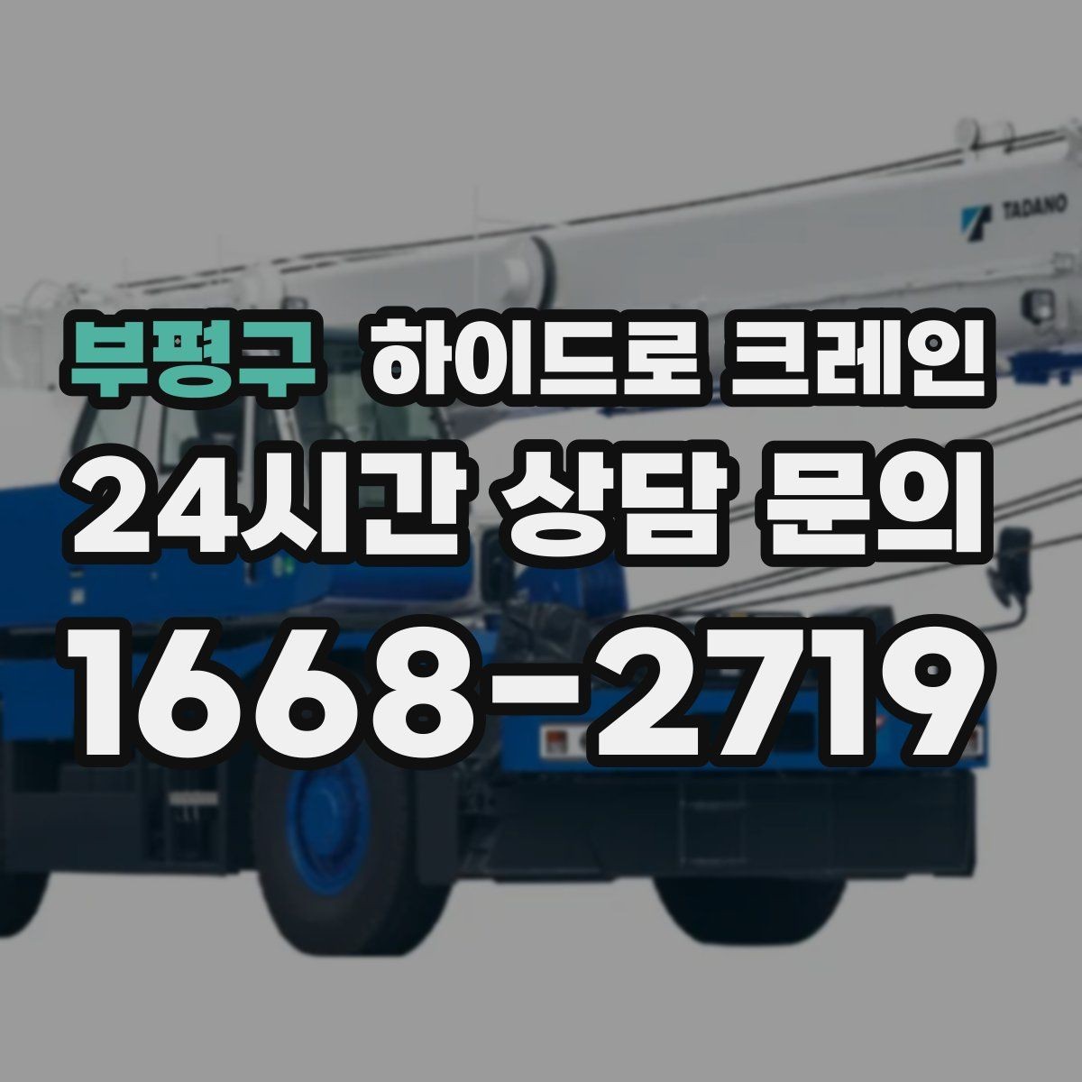 부평구 하이드로 크레인 맹꽁이 크레인이 필요한 현장 유형