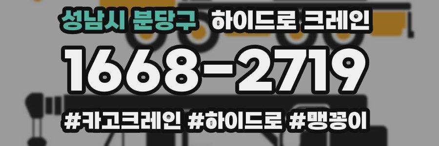 성남시 분당구 하이드로 크레인