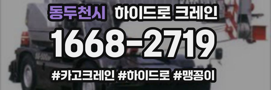 동두천시 하이드로 크레인
