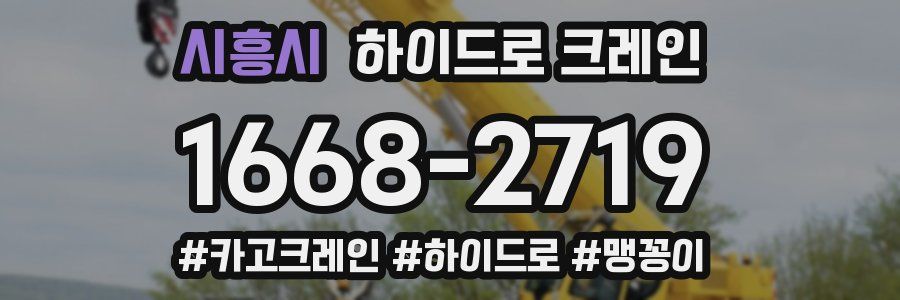 시흥시 하이드로 크레인