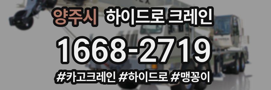 양주시 하이드로 크레인