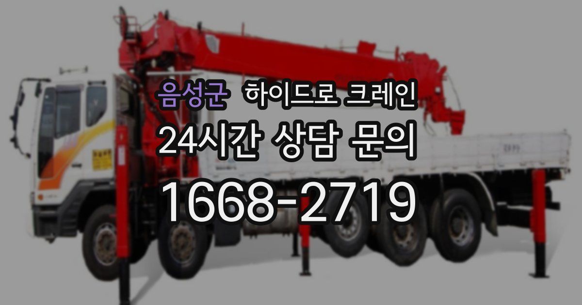 음성군 하이드로 크레인