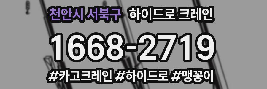 천안시 서북구 하이드로 크레인