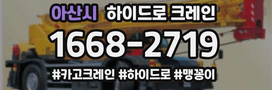 아산시 하이드로 크레인