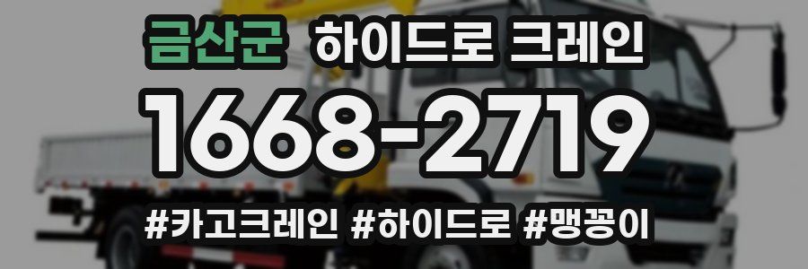 금산군 하이드로 크레인