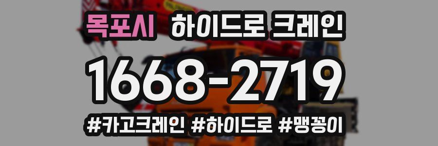 목포시 하이드로 크레인