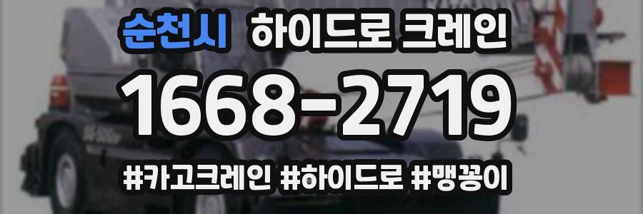 순천시 하이드로 크레인