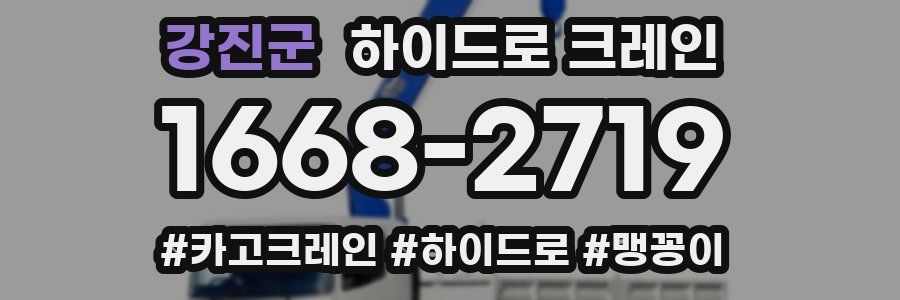 강진군 하이드로 크레인