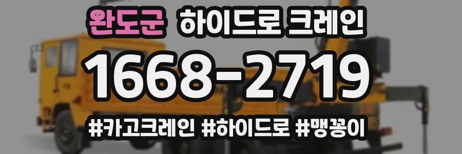 완도군 하이드로 크레인