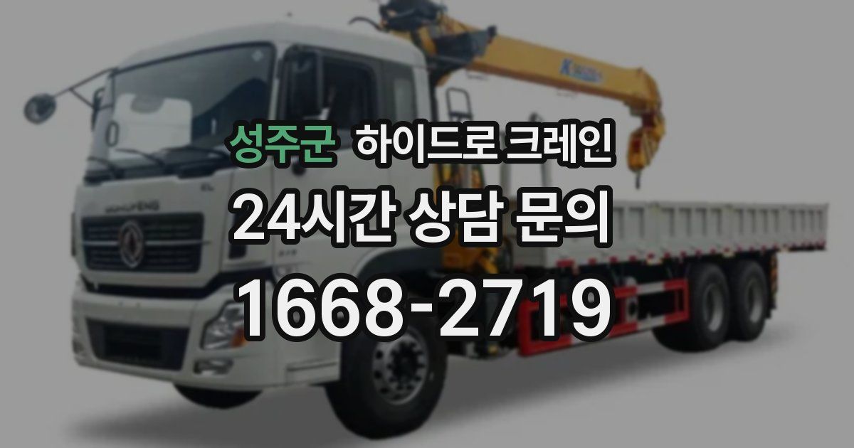 성주군 하이드로 크레인