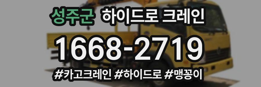 성주군 하이드로 크레인