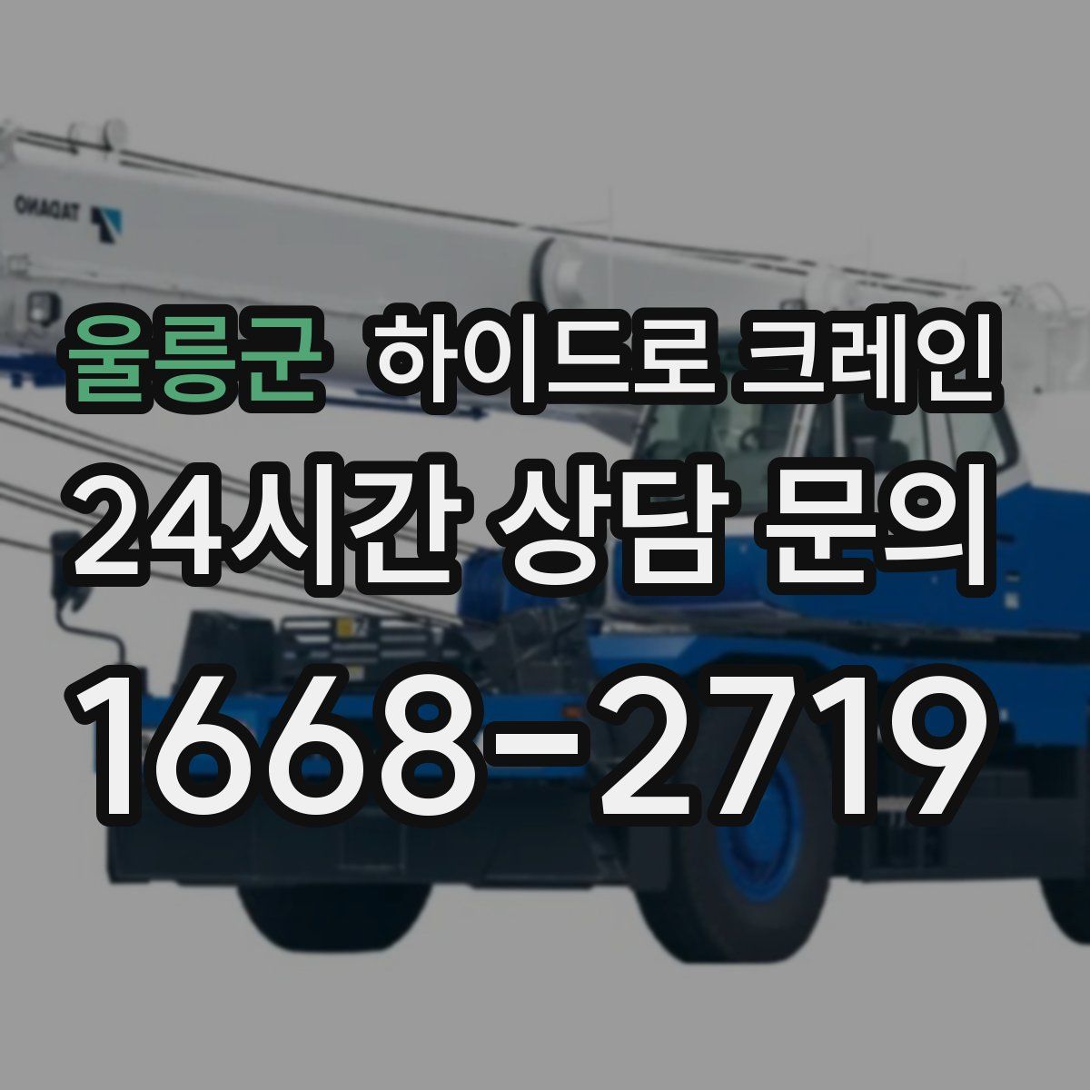 울릉군 하이드로 크레인