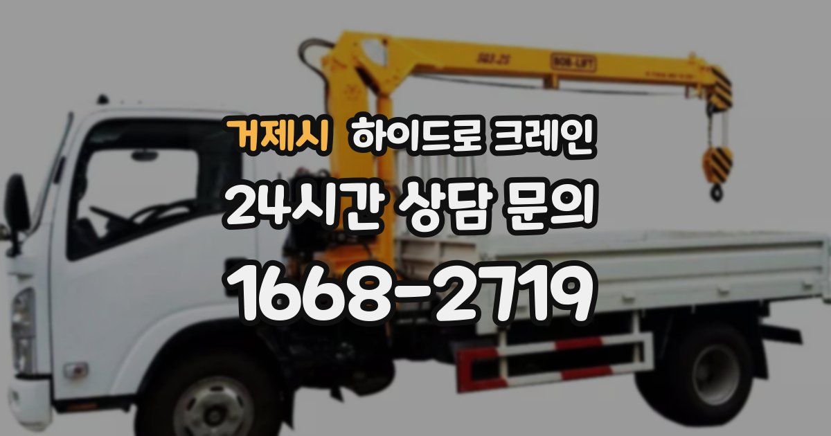 거제시 하이드로 크레인