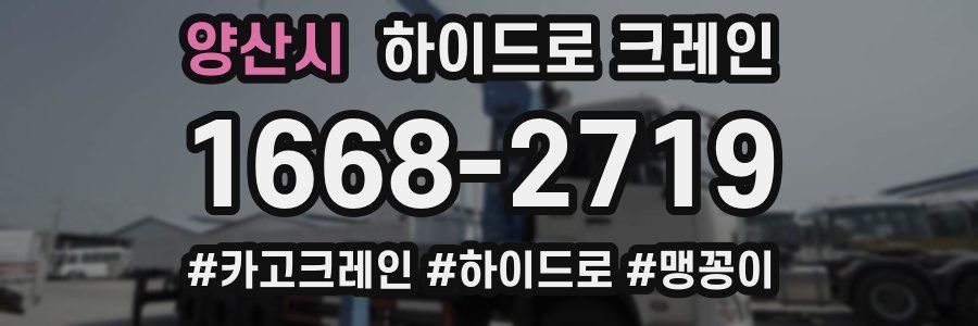 양산시 하이드로 크레인