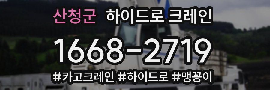 산청군 하이드로 크레인